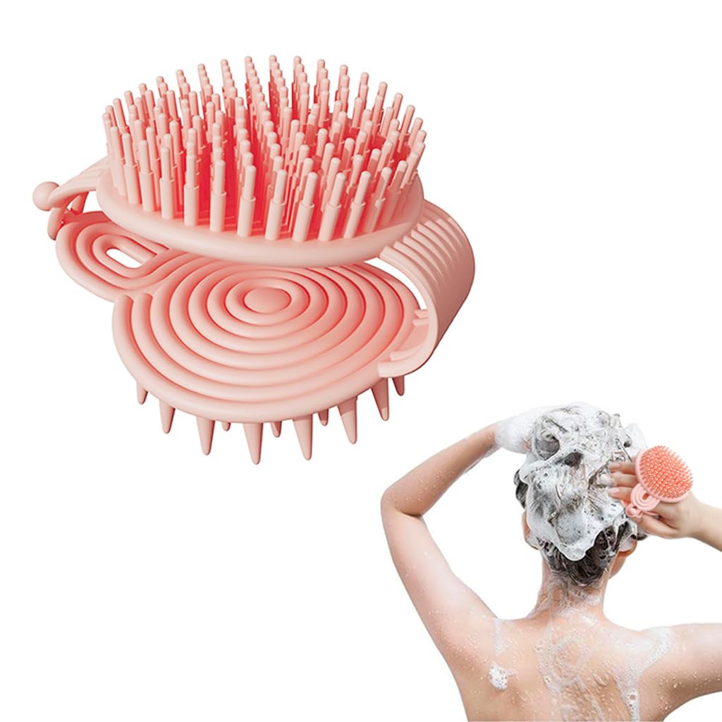 MAYCREATE Silicone Body Scrubber, 2 in 1 Bath and Shampoo Brush, Soft Silicone Loofah for Sensitive Skin, Double-Sided Body Brush for Men Women, Lathers Well, Gentle Exfoliating MAYCREATE Silicone Body Scrubber, 2 in 1 Bath and Shampoo Brush, Soft Silicone Loofah for Sensitive Skin, Double-Sided Body Brush for Men Women, Lathers Well, Gentle Exfoliating